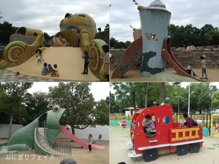 久宝寺緑地の遊具公園①まいまい広場＆よちよちランド（幼児用）