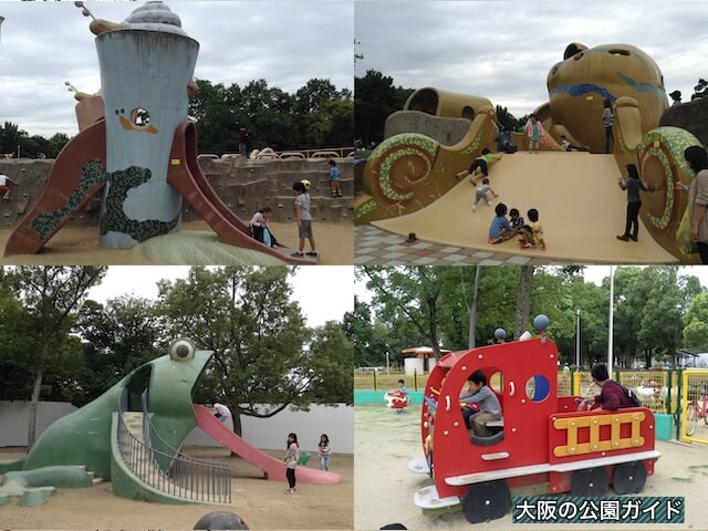 久宝寺緑地の遊具エリア①まいまい広場＆よちよちランド