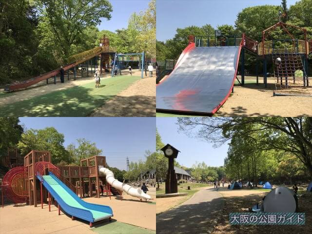 錦織公園「やんちゃの里」の複合遊具