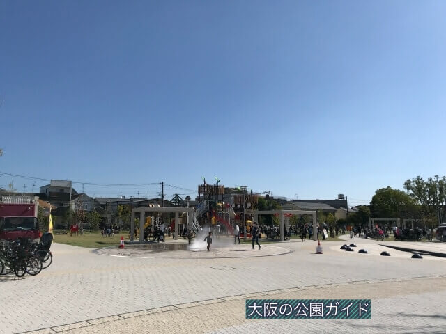 大枝公園「水の遊び場」噴水エリア
