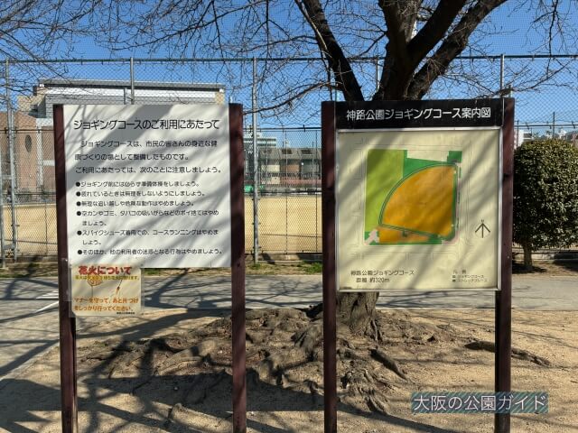 「神路公園」ジョギングコースマップ